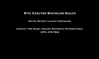Ritz Bach Gulch